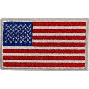 Vlag USA Amerika Stars And Stripes Strijk Embleem Patch 9.4 cm / 5.6 cm / Blauw Rood Wit