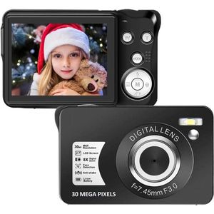 iFoulki Digitale Camera - 30MP - Zwart - 1080P - 8x Zoom