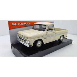 MotorMax Chevrolet C10 Fleetside Pick Up 1966 Beige 1:24