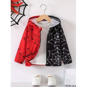 Jas - spinnenweb - zomerjas - capuchon - maat 116 - 6 jaar