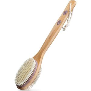 Lange handgreep bad douche borstel - Dubbelzijdige terug scrubber lichaam exfoliator