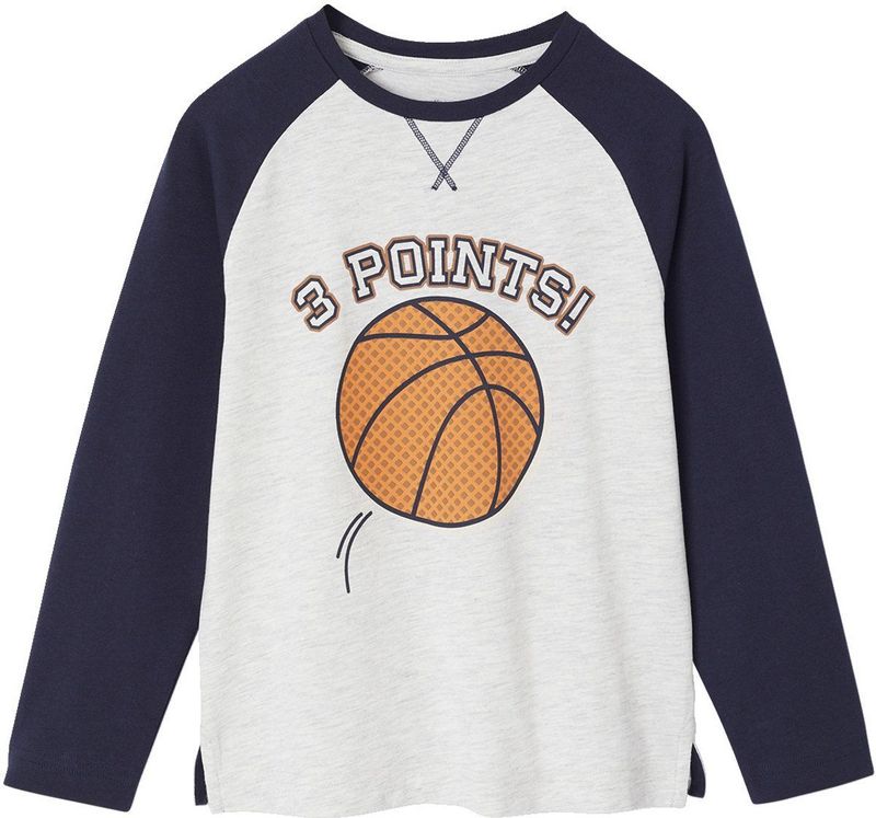 Vertbaudet - T-shirt - Contrasterende Lange Mouwen - Jongens