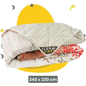 Sleep Comfy - Vivid Dreams - Vermilion - All Year Dekbed Enkel | 240x220 cm - 30 dagen Proefslapen - Hoesloos dekbed - Dekbed zonder overtrek - Dekbed met print - Gekleurd dekbed - Anti Allergie Dekbed - Tweepersoons Dekbed- Lits-Jumeaux