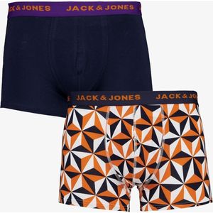 Jack & Jones heren boxershorts 2-pack zwart oranje - Maat M