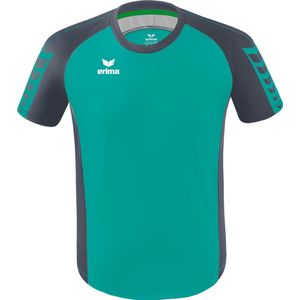 Erima Six Wings Shirt Korte Mouw Kinderen - Columbia / Slate Grey | Maat: 140