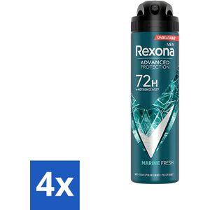 Rexona Men - Deodorant Spray - Advanced Protection - Marine Fresh - Anti-Transpirant & Perspirant - 150ml - Voordeelverpakking - 4 stuks