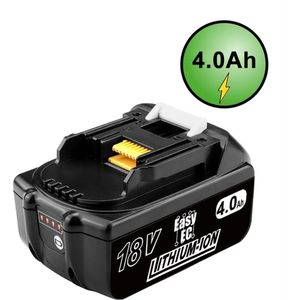 18v vervangende accu - 4.0Ah - BL1860 - Led display - 4000mAh - compatibel 18v batterij voor Makita power tools