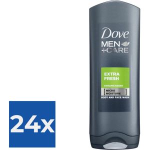 Dove Men+Care Shower Extra Fresh - 250 ml - Douchegel - Voordeelverpakking 24 stuks