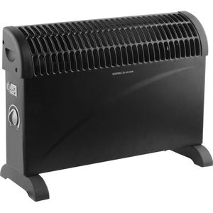 Benson Convector Heater - 750/1250/2000 Watt - 53 x 20 x 39 cm - Zwart