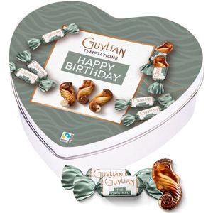 Guylian geschenkdoos hartje ""Happy Birthday"" - Temptations Original Praliné - melkchocolade met praliné - verjaardagscadeau - chocoladecadeau - 104.50g