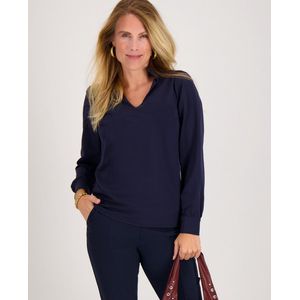 Je m'appelle Travelstof Top - Dames - Blauw - Maat M