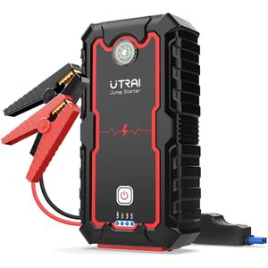 Utrai - JS One - Jumpstarter voor Auto - Startkabels - Starthulp - 12V - 2000A - Jumpstarters - Powerbank - verlichting - SOS - Stroboscoop - Waarschuwing - Zwart