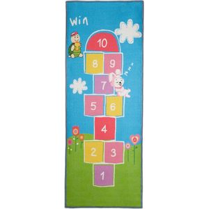 Relaxdays hinkelmat - speelkleed hinkelen - speelmat - vloerkleed kinderkamer -180x70 cm
