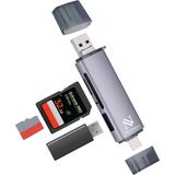 Nuvance SD Kaart Lezer - USB C - Micro USB - USB 3.0 - Geschikt voor Smartphones & Computers