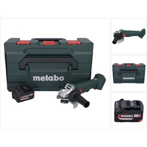 Metabo W 18 L 9-125 Accuslijper 18 V 125 mm + 1x accu 4.0 Ah + metaBOX - zonder lader