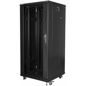 Lanberg FF01-6627-12B rack 27U Vrijstaande rek Zwart