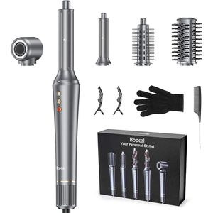 Rustive Fohnborstel - Airstyler Krultang 5 in 1 - Stijltang - Multistyler - Haardroger - Thermal Brush - Voor alle Haartypes
