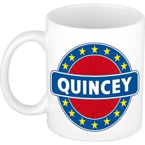 Quincey naam koffie mok / beker 300 ml  - namen mokken