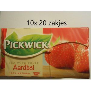 Pickwick thee - Aardbei - Multipak 10x 20 zakjes