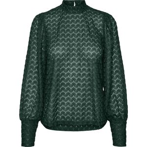 VERO MODA - VMBECCA LS HIGH NECK LACE TOP JRS NOOS - Blouse - Hoge Hals - Lange Mouwen