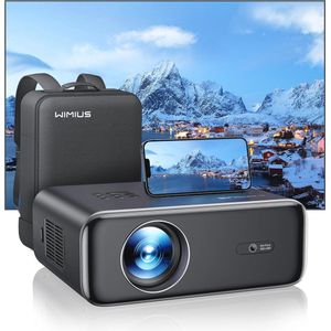 Full HD Beamer met Wifi6, Bluetooth en Autofocus – 25.000 lumen, 4K Ondersteuning, 300"" Groot Scherm