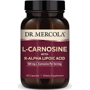 Dr. Mercola - L-Carnosine - with R-Alpha Lipoic Acid - 500 mg L-Carnosine per Serving - 60 capsules