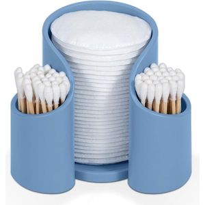 Opbergdoos voor wattenstaafjes - Opbergdoos voor cosmetisch katoen - Opbergdoos voor tandzijde, Opbergdoos voor papieren bekertjes - Opbergdoos voor badkameraccessoires - Opbergdoos voor cosmetica - Blauw