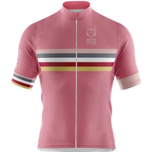 Otso Stripes Korte Mouwen Fietsshirt Roze L Man