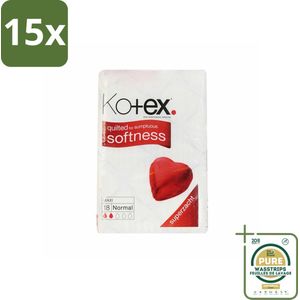 15 x Kotex – Maxi Maandverband – Normal – 18 stuks per verpakking - Grootverpakking - Maandverband - Menstruatie - Comfort - Bescherming - Superabsorberend
