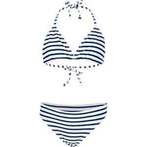 JUJA - Bikini voor meisjes - Stripy - Wit/Blauw - maat 158-164cm (13-14 jaar)