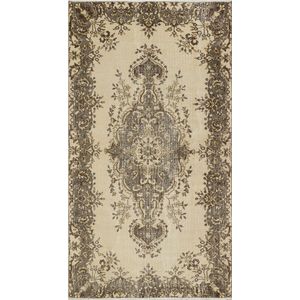 Vintage handgeweven vloerkleed - tapijt - Faye 208 x 115