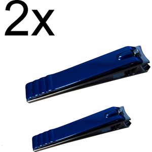 Nagelknipper Set Metal Blauw | 8 cm | 5,5 cm | RVS | Nagelschaar | Nagel Knipper | Nagelknippers