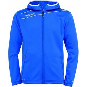 Uhlsport Stream 3.0 Hooded Jacket Azuur Blauw-Wit Maat 3XL