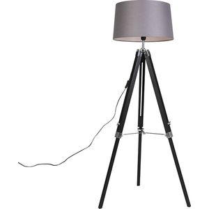 QAZQA tripod - Industriele Verstelbare Vloerlamp | Staande Lamp - 1 lichts - H 1515 mm - Wit - Industrieel - Woonkamer | Slaapkamer | Keuken