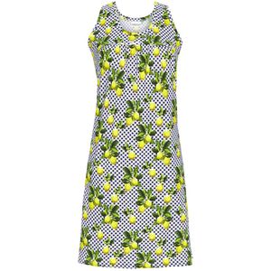 Ruiten en citroenen nachthemd - Blauw - Maat - 38