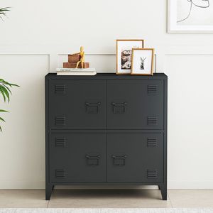 Bureaukast Hamina archiefkast 82x80x40 cm zwart