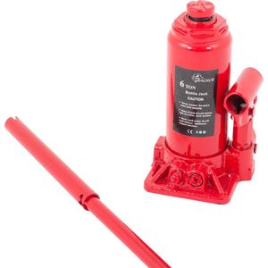 Hydraulische Potkrik 6 ton – Compact & Veilig | Overdrukventiel & Pompstang – TUV • CE • GS Gecertificeerd – Ideaal voor Auto’s, Caravans & Machines