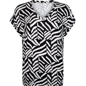 Zoso T-shirt Percey Print Shirt 242 0000 0016 Black White Dames Maat - S