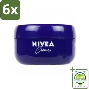 NIVEA - Crème - Pot - Verzorgend - Droge Huid - Hydraterend - 200 ml - Voordeelverpakking - 6 stuks - NIVEA Crème - Verzorging
