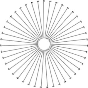 200 Stuks Roestvrij Stalen Platte Kop Naalden 35 mm voor Sieraden Maken en Handwerk