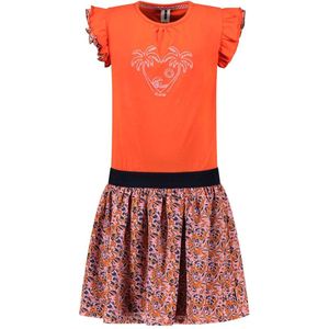 B. Nosy Y402-5860 Meisjes Jurk - Orange glo - Maat 140