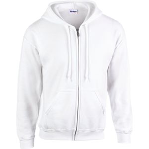 Gildan Heavy Blend™ Adult Full Zip Hooded Sweatshirt GI18600 - White - L