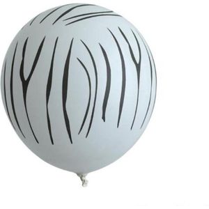 10 x Witte ballonnen | Zebra print | Jungle print | Jungle feest | Jungle party | Thema feest