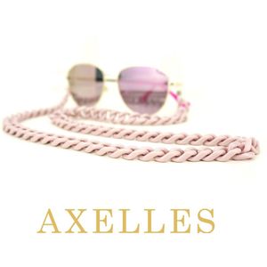 Brillenketting, zonnebrillenketting, trendy brillenhouder, poeder roze.