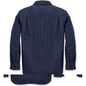 Rugged Professional l/m Work Shirt - Carhartt - Navy - Heren - maat L (valt als XL)