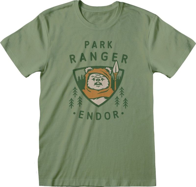Disney Star Wars - Endor Park Ranger Mens Tshirt - S - Groen