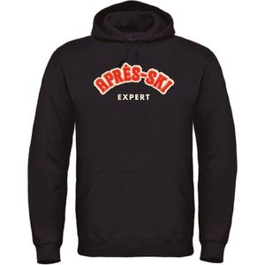 Après ski Expert wintersport hoodie zwart S - soBAD. | Foute apres ski outfit | kleding | verkleedkleren | wintersporttruien | wintersport dames en heren