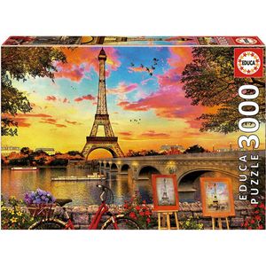 Educa - puzzel - 3000 stuks - Zonsondergang in Parijs