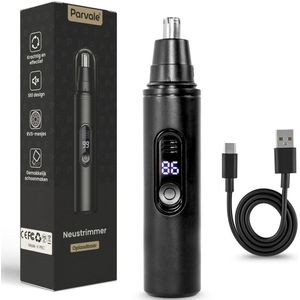 Parvale® Neustrimmer Mannen en Vrouwen - Neushaartrimmer & Oortrimmer Heren & Dames - Trimmer Oplaadbaar - Geschikt Voor Neushaar en Oorhaar - 4 RVS Mesjes