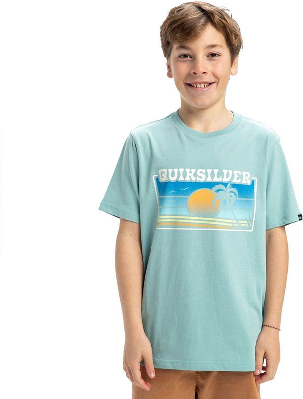 Quiksilver Ev Sun Faded Yth T-shirt Met Korte Mouwen Blauw 14 Years Jongens